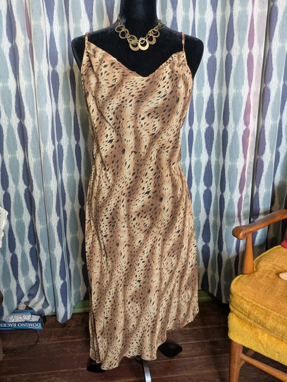 Etonne by Sarah Richards Animal Print Swim Cover Up/Maxi Dress XL
